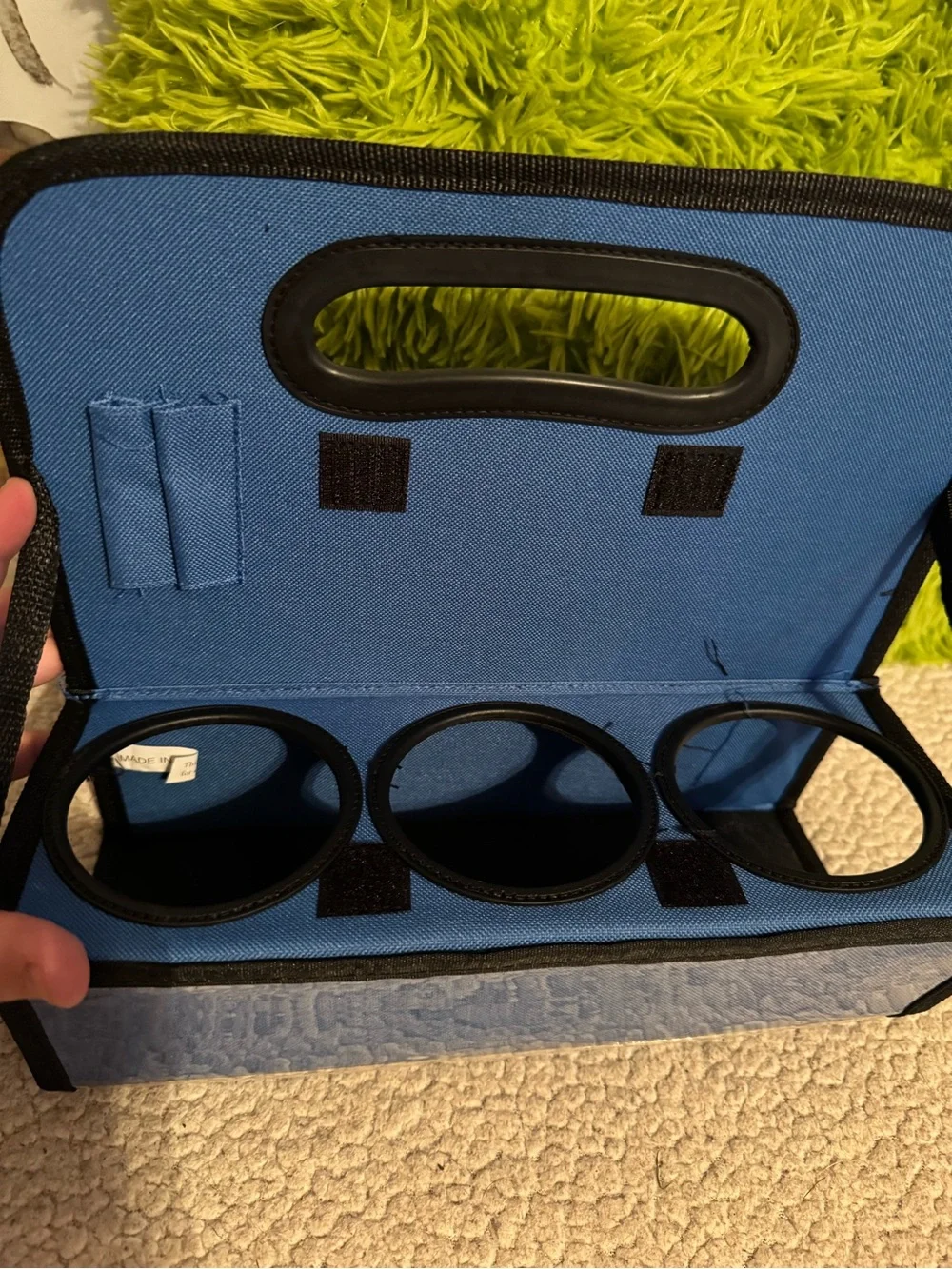 Portable Carry All Cup Drink Carrying Tote with Handle Holds 6 Drinks B17